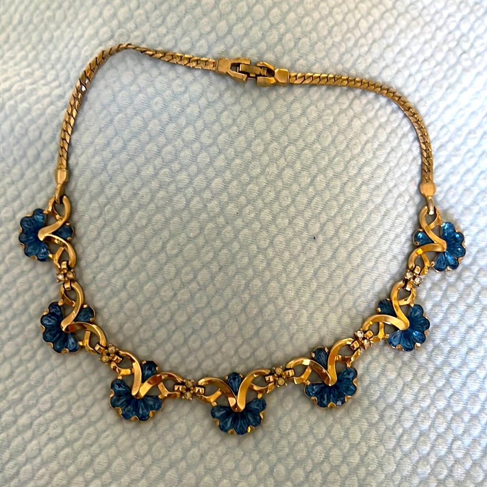 Vintage Pennino Rhinestone Crystal Choker Necklace